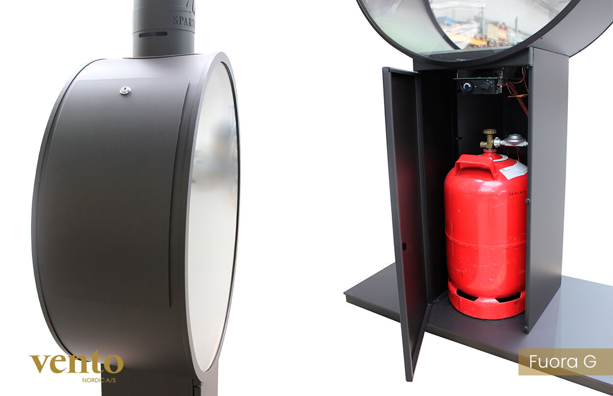 udstødning Hollow Vores firma Fuora G | Flaske Gas Terrassevarmer med unik form - Vento