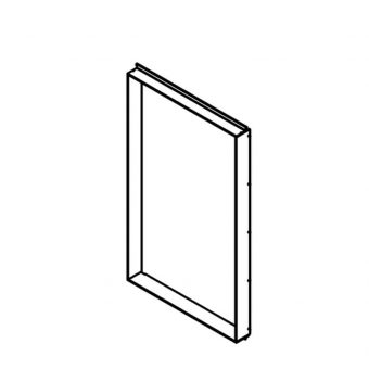 Build in frame 8S, W=100mm, for Metro 100XTL-41 lef Indbygningsramme til tall gaspejs